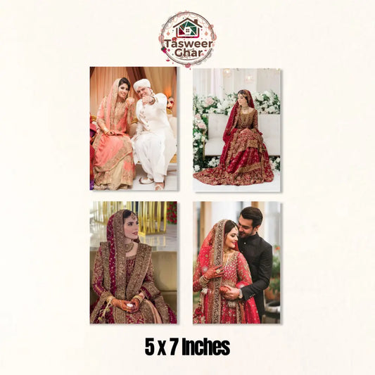 4 Medium 5x7 Inches Customized Photo Tiles