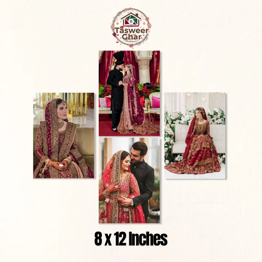 4 Large 8x12 Inches Customized Photo Tiles