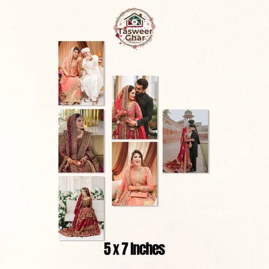 6 Medium 5x7 Inches Customized Photo Tiles