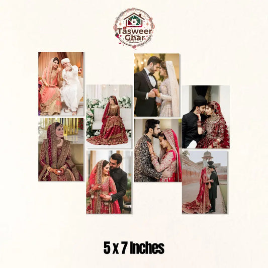 8 Medium 5x7 Inches Customized Photo Tiles